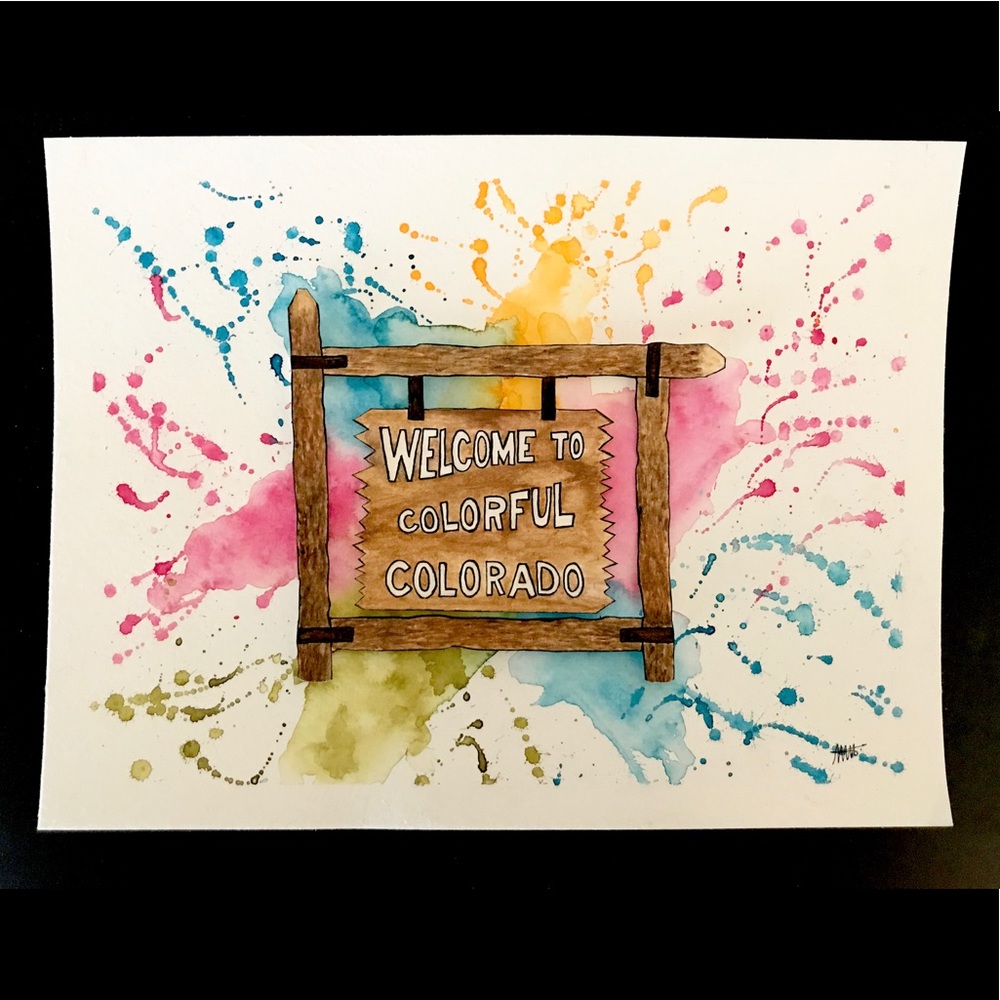 Splatter Paint Welcome To Colorado